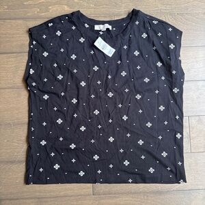 Loft embroidered top